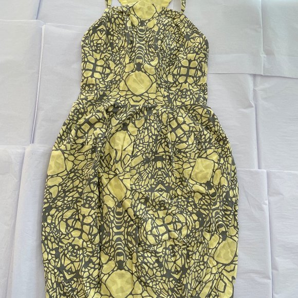 Anthropologie Inked Paradise Racerback Dress Cocktail Party By Fish Fry Size M - Picture 3 of 8